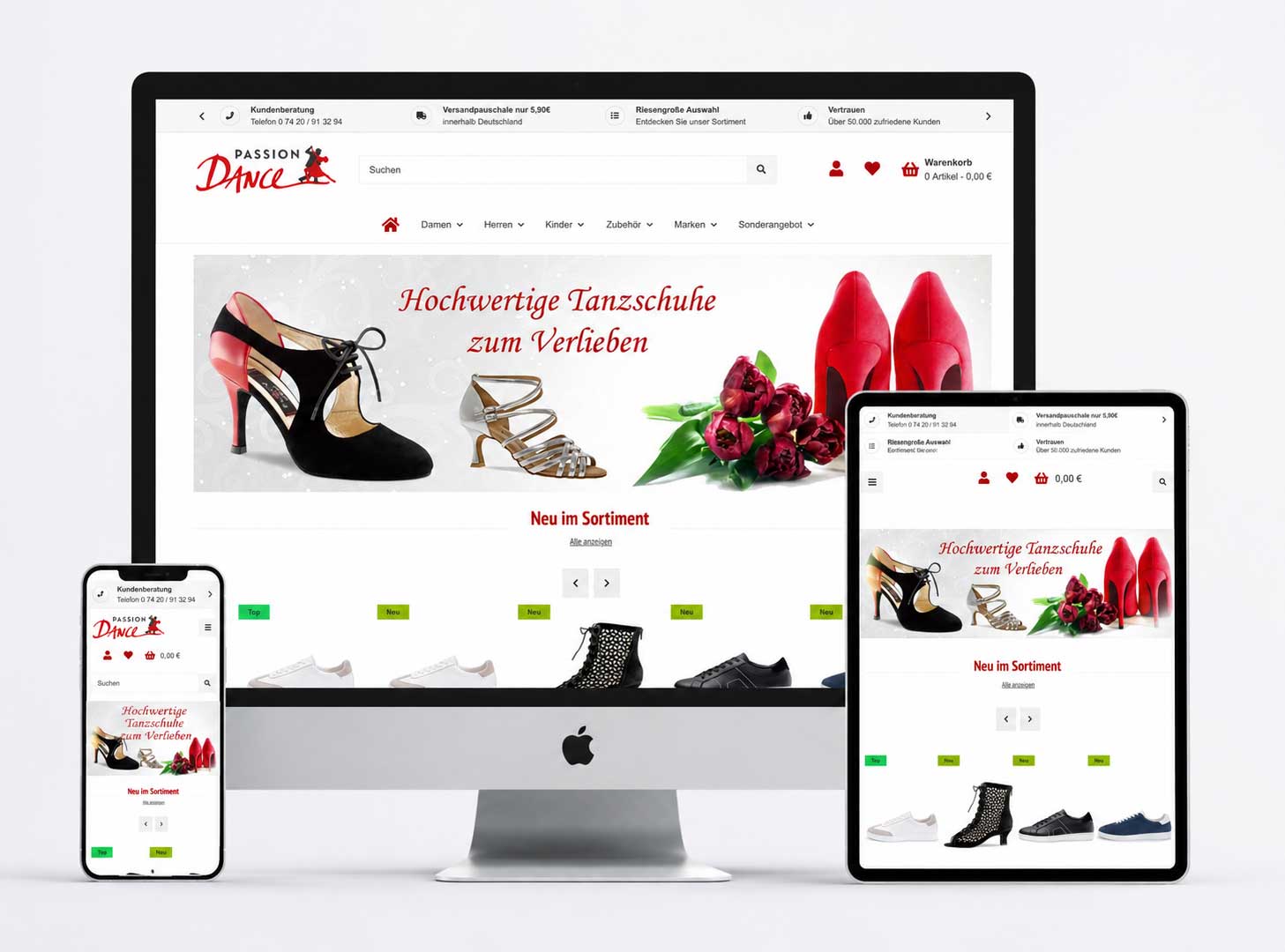 Onlineshop für Tanzschuhe PASSION-DANCE